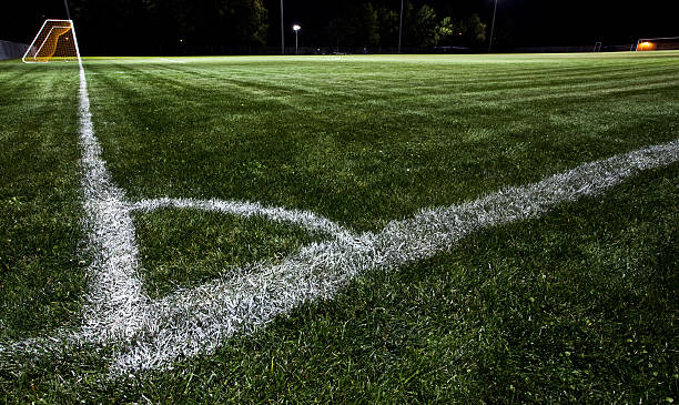 istock Soccer Field at Night 183042150
