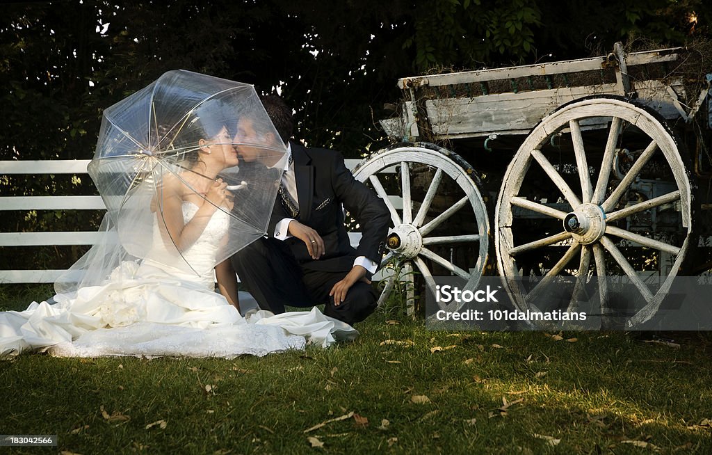 Feliz pareja de recién casados - Foto de stock de 25-29 años libre de derechos