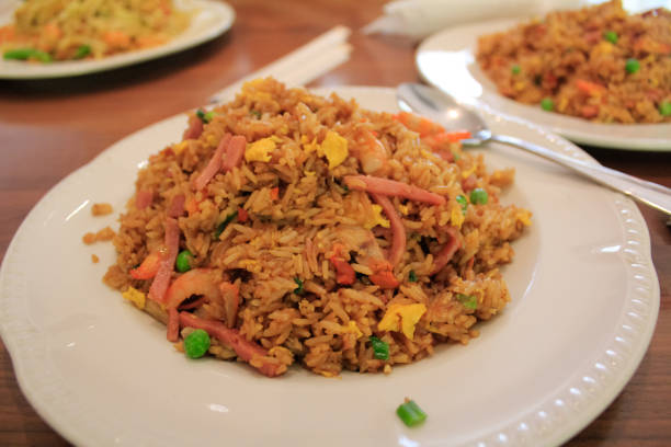 istock Chinese fried rice in the dish. 1830429456