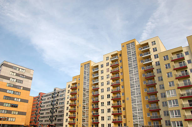 istock Residential district with apartment buildings 183043327