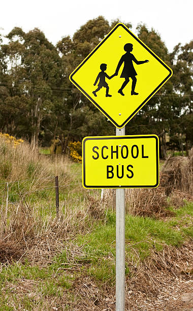 Sign - School  Bus & Children Crossing, Right