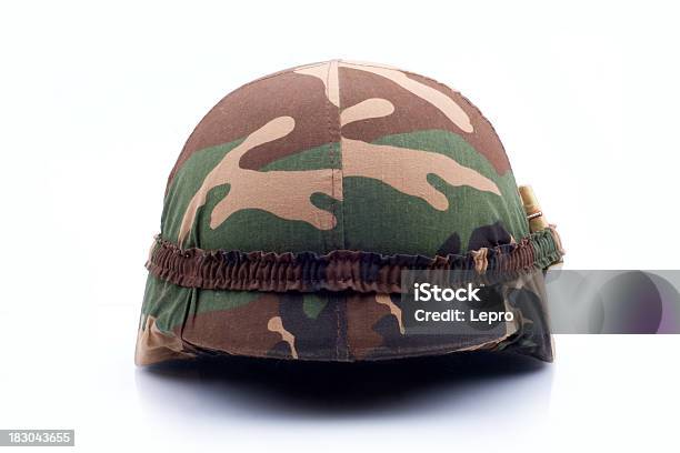 A Military Helmet Isolated On A White Background Stock Photo - Download Image Now - Army, Hat, Armed Forces