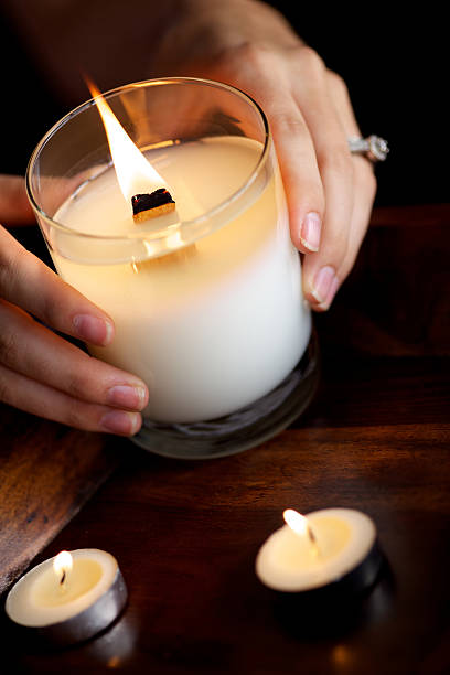istock seasonal holiday burning flame candle 183043776