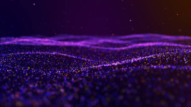 istock Colorful dust particle flying background, Light shine effect. 1830438475