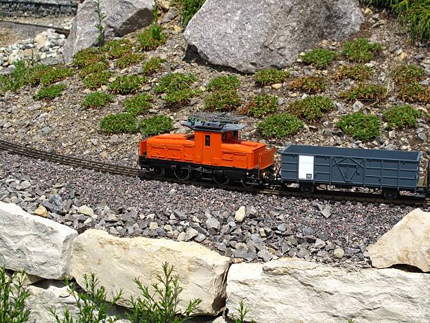 istock Outdoor model railroad 183043999