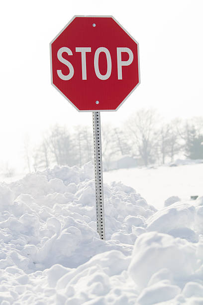 Stop Winter stock photo