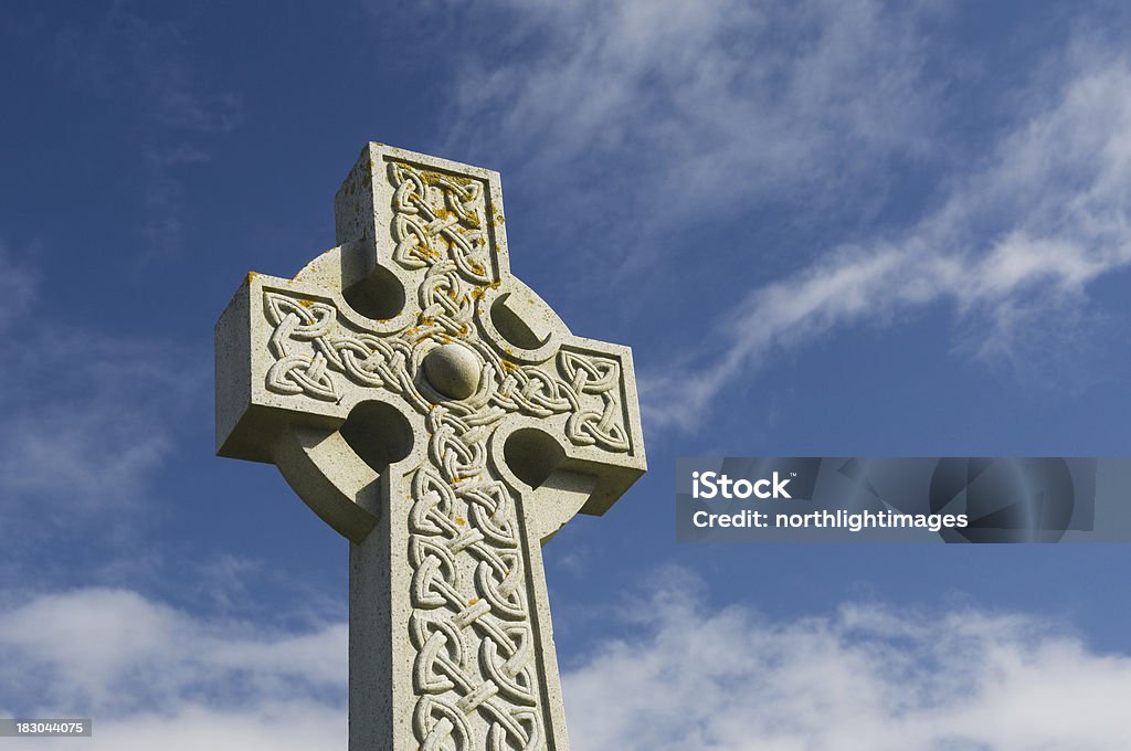 Celtic cross, Isola di Iona - Foto stock royalty-free di Scozia