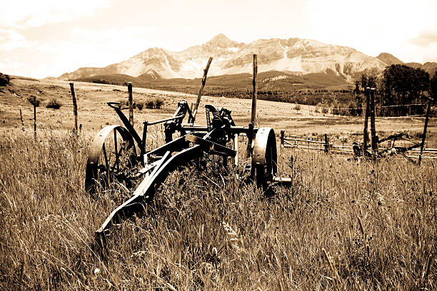 Old equipment located in the high colorado rocky mountains