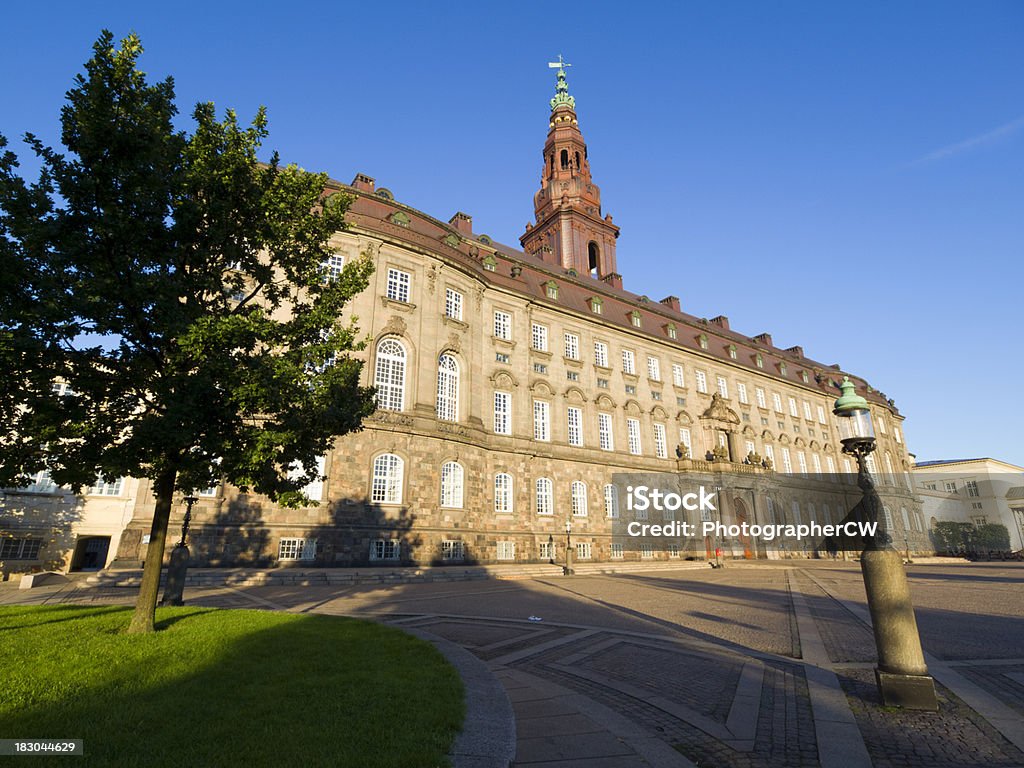 Christiansborg palace "Christiansborg Palace, on the islet of Slotsholmen in central Copenhagen, is the seat of the  Danish parliament." Architecture Stock Photo