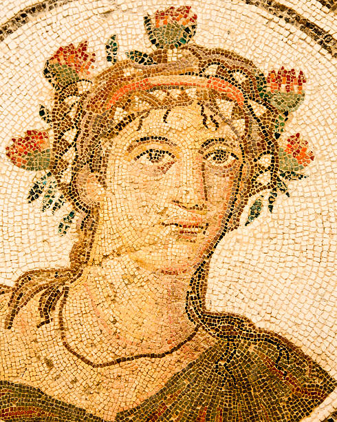 istock Tunisia: Roman Mosaic Design at El Djem - Portrait 183044846