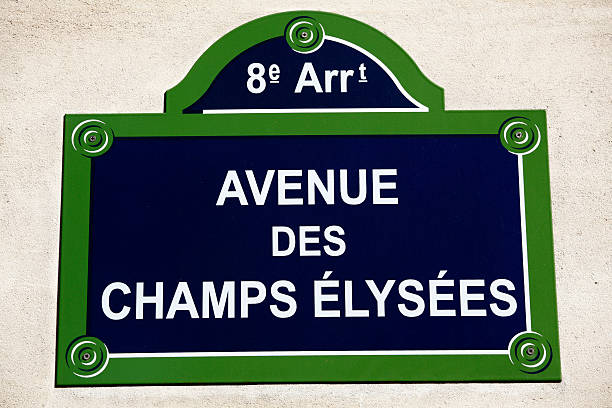 istock Champs Elysees street sign 183044927