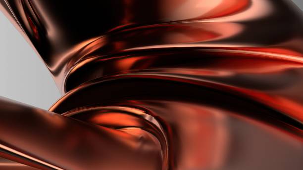 istock Copper Metal Plate Elegant Modern 3D Rendering Abstract Background Showing Modern Art Bezier Curve Artistry 1830451819