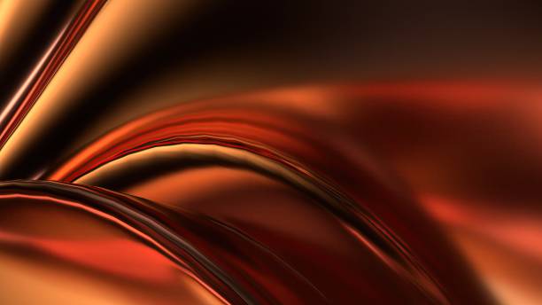 istock Copper metal plate Delicate Bezier curve beauty Elegant and Modern 3D Rendering abstract background 1830453951