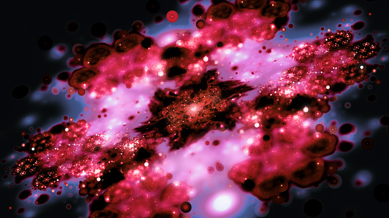 Dark matter imagination in space, computer generated abstract background, 3D rendering