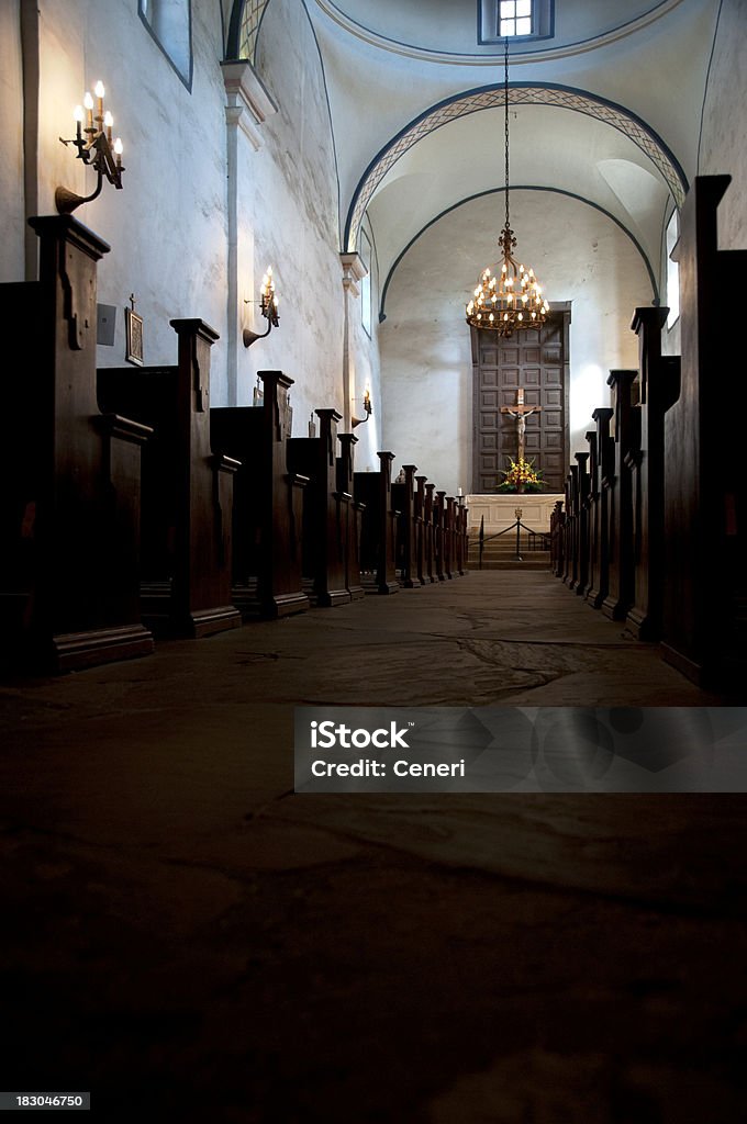 Interior de la Misión de San Antonio, Texas, EE. UU. - Foto de stock de Arco - Característica arquitectónica libre de derechos