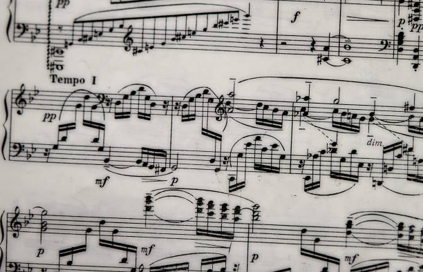 istock fragment of sheet music for playing piano 1830468398