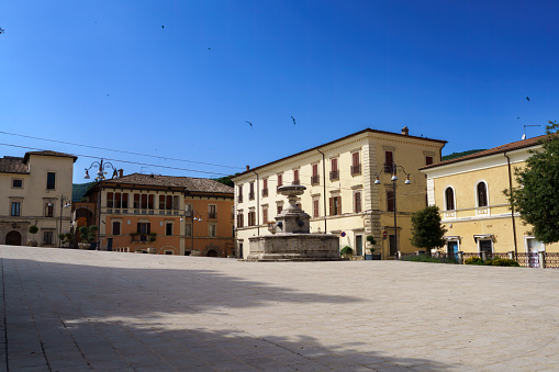 Town square in Impruneta, a town on a hill near Florence, Tuscany.