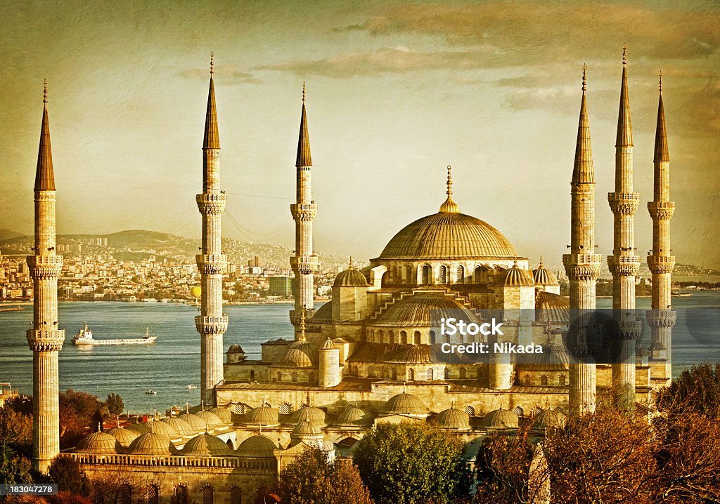 Mesquita Azul em Istambul - Royalty-free Anoitecer Foto de stock