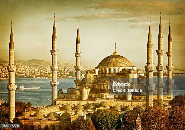 Голубая Мечеть В Стамбуле — стоковые фотографии и другие картинки Азиатская культура - Азиатская культура, Арабеска, Архитектура