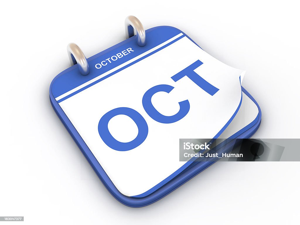 Mese di ottobre - Foto stock royalty-free di Agenda