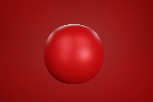 glass icon, Red glass button isolated on transparent background