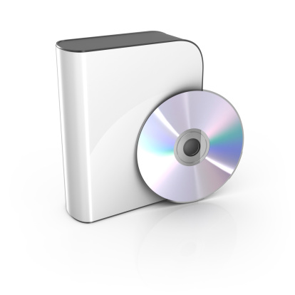 Blank Computer Box Blank White Software Box With Cd Stock Photo - Download Image Now - Box ...