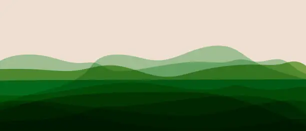 Vector illustration of Vector Abstract Mountain Panorama Landscape Background,For cover,prints,poster,wallpaper arts,home decoration design