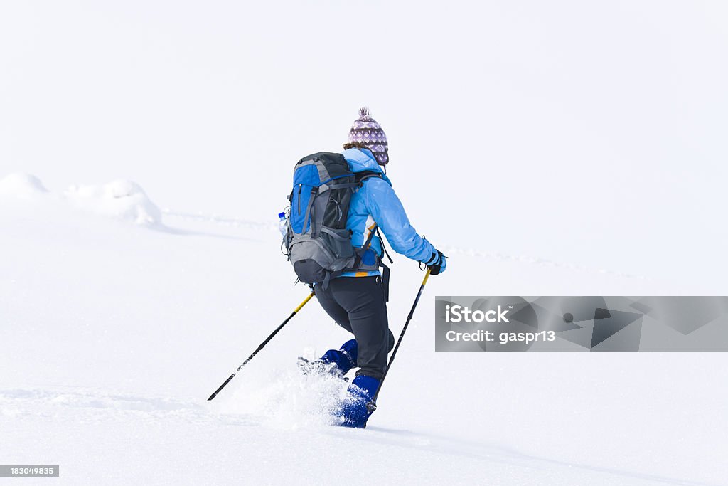 Мелкий снег trekking - Стоковые фото Снегоступ роялти-фри