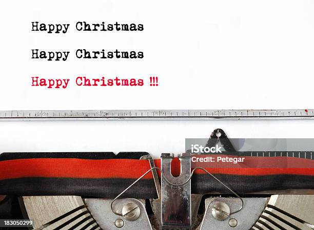 Wesołych Świąt Bożego Narodzenia Maszyna Do Pisania - zdjęcia stockowe i więcej obrazów Aspiracje