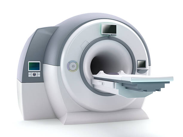 Magnetic Resonance Imaging Scanner "Generic Magnetic Resonance Imaging (MRI) system isolated on white. High resolution 3D image, generic product design. Clipping path included.Similar images:" 3d scanning photos stock pictures, royalty-free photos & images