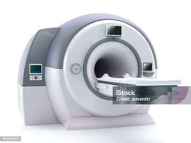 Magnetic Resonance Imaging Scanner Stock Photo - Download Image Now - White Background, MRI Scanner, MRI Scan