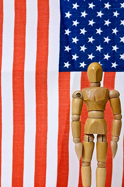 Person with American Flag