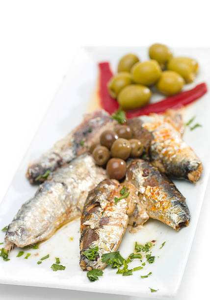 Sardines and olives appetizer