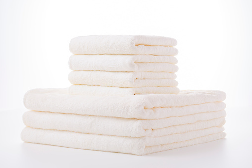 Soft white towel that is gentle on the skin