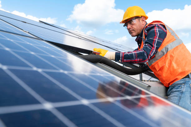 istock Installation of solar panels on solar panel plant. 1830529016