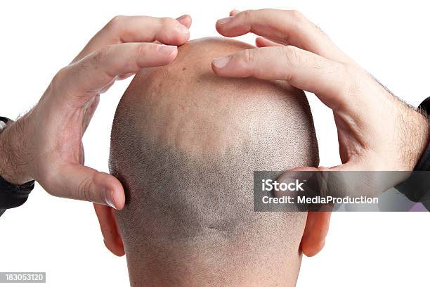 Back Of A Head Stock Photo - Download Image Now - Head In Hands, Men, Rear View