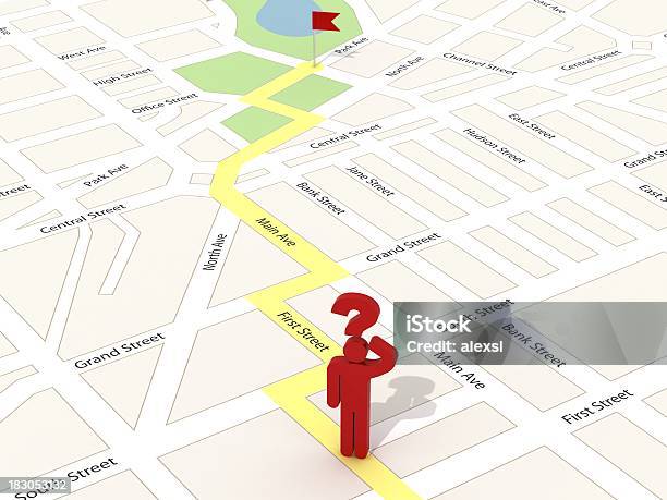 Foto de Mapa Da Cidade De Navegação e mais fotos de stock de Tridimensional - Tridimensional, Mapa de Rua, Mapa