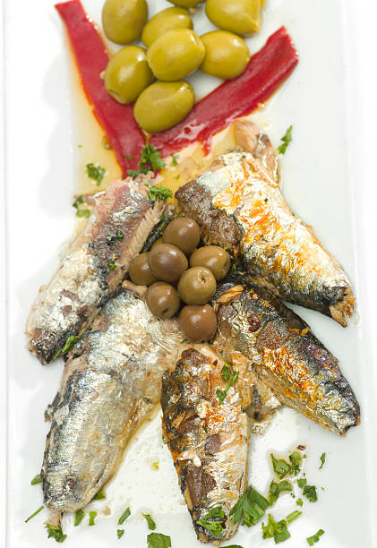 Sardines and olives appetizer