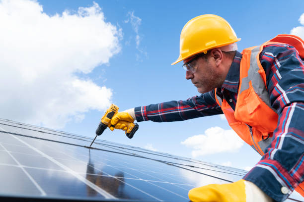 istock Installation of solar panels on solar panel plant. 1830535142