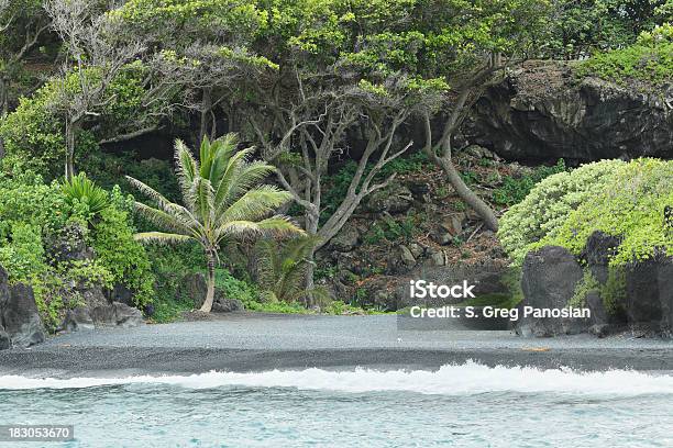 Photo libre de droit de Plage De Sable Noir De Maui banque d'images et plus d'images libres de droit de Baie de Pailoa - Baie de Pailoa, Destination de voyage, Hana - Maui
