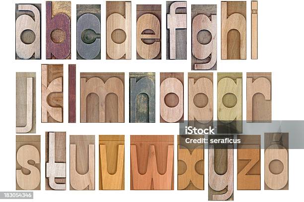Hölzerne Alphabet Typeset Stockfoto und mehr Bilder von Block - Form - Block - Form, Composite-Technik, Druckerei
