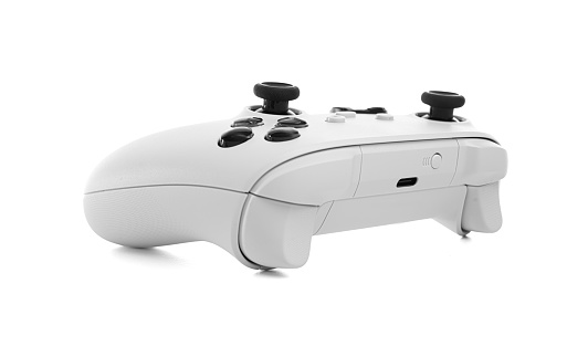 Video Game Console Remote Control on white background