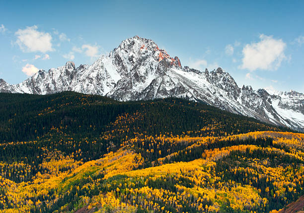 istock Colorado Mountains and Autumn Aspen 183054573