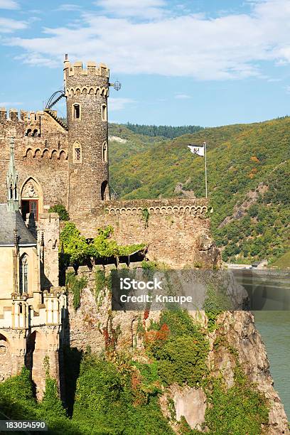 Closeup Of Magnificent Rheinstein Castle Located In Hill Stock Photo - Download Image Now