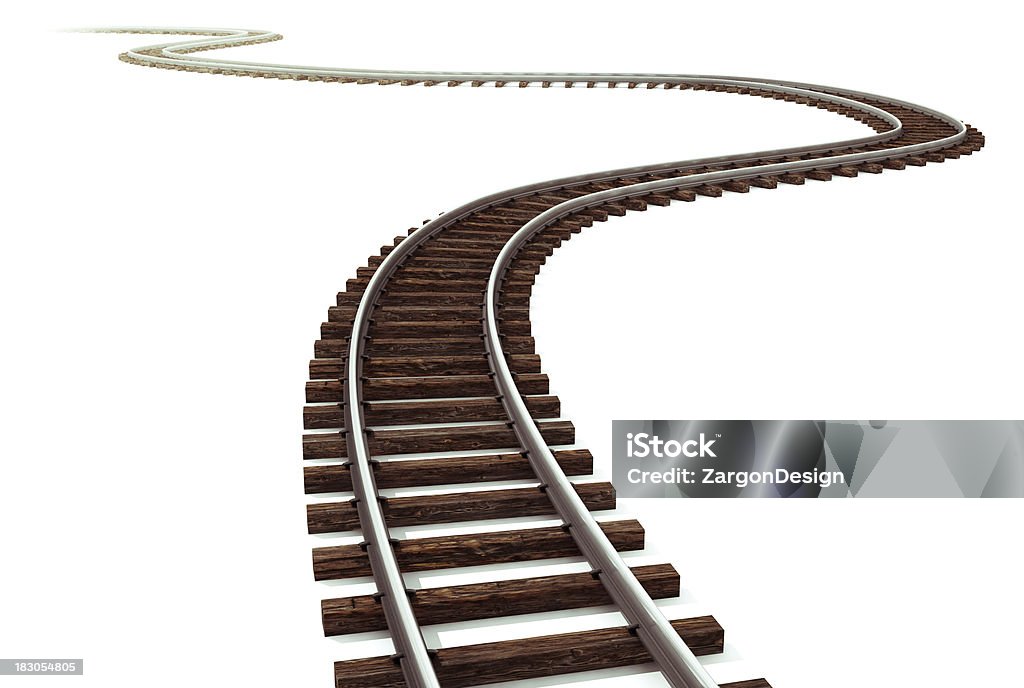 Railroad track - Lizenzfrei Bahngleis Stock-Foto