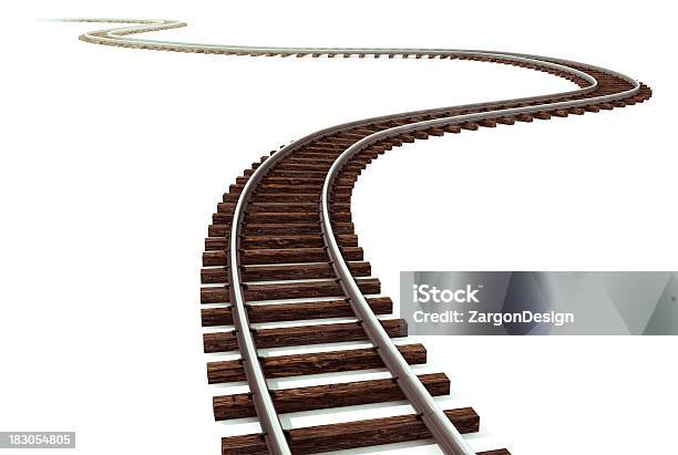 Railroad Track Stockfoto und mehr Bilder von Bahngleis - Bahngleis, Weißer Hintergrund, Freisteller – Neutraler Hintergrund