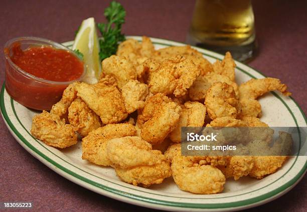 Fried Shrimp Stock Photo - Download Image Now - Cocktail Sauce, Crustacean, Food and Drink