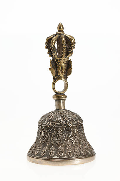 istock Buddhist bell for tibetian ceremony on white background 183055348