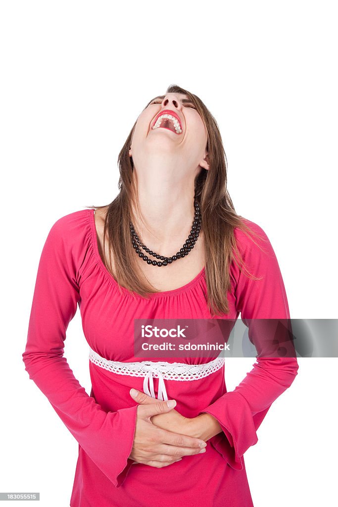 Mulher rir sua cabeça para fora - Royalty-free 35-39 Anos Foto de stock
