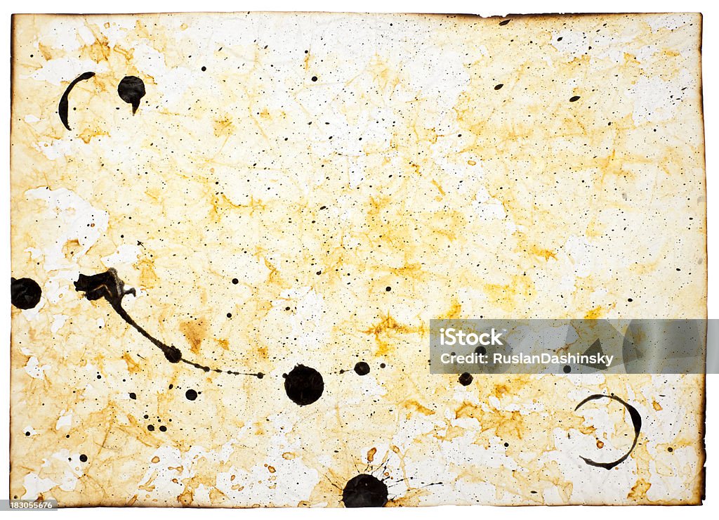 Dirty bruciato Carta increspata con macchie nere. - Foto stock royalty-free di Annuncio